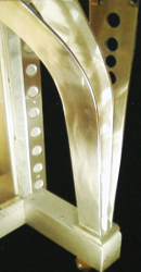 Gary Pons 'Romance' piano leg in brushed aluminium