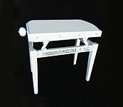Gary Pons Standard, Adjustable, Aluminium Piano Stool with a  Velours Cover and Decorations
