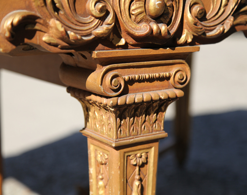Carved piano leg detail