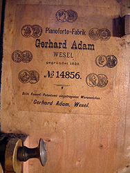 Gerhard Adams upright Piano for sale.