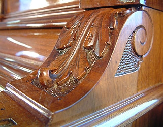 Art cased Steingraeber upright Piano for sale.