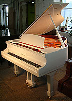 New Wendl & Lung Model 161 Professional grand piano For Sale with a white case and polyester finish