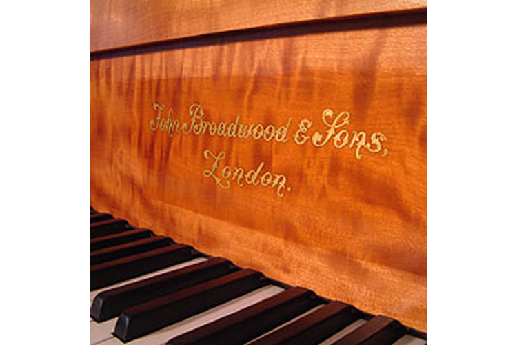 Broadwood manufacturers name on piano fall