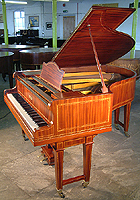 Inlaid Steck Grand Piano with cross banding and boxwood stringing