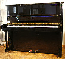 Black  Steinway  Model K Upright Piano For Sale