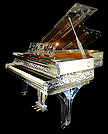 A Gary Pons SY215 boudoir grand piano.