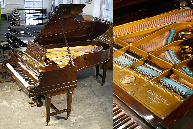 A  1912, Bechstein Model D grand piano with a polished, mahogany case and gate legs