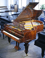 Bechstein Model V Grand Piano  For Sale with a Burr Walnut Case