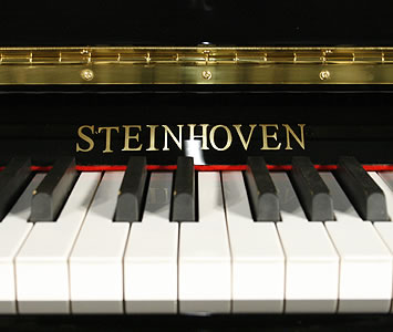 Steinhoven Model 110 upright piano manufacturers logo Steinhoven Model 110 Upright Piano for sale.