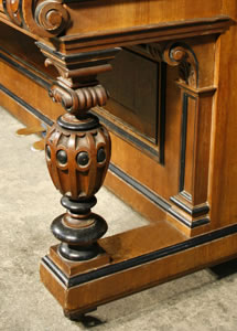 Ehret ornate carvings on piano legs