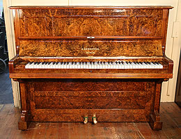 Rebuilt, Burr walnut, Bechstein  upright piano For Sale