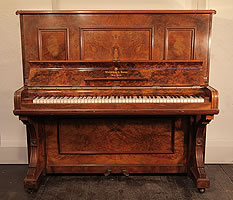  An 1881, Steinway Upright  Piano For Sale with a Burr Walnut Case