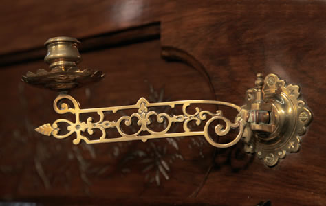 Antique, Steinway upright piano brass candlesticks Antique, Steinway Upright Piano for sale.