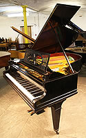 Bechstein Model A1 grand piano with a polished, black case
