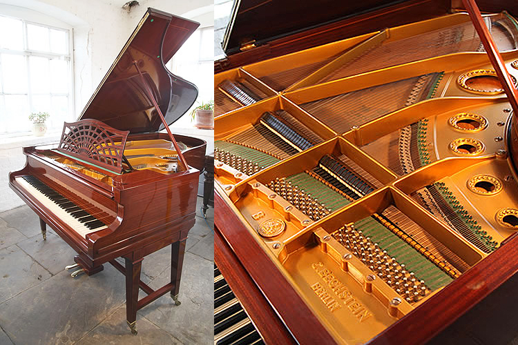 A 1913, Bechstein Model B Grand Piano For Sale with a Mahogany Case with Stringing Inlay. Piano Formerly Belonged to British Music Hall Singer Ronnie Ronalde