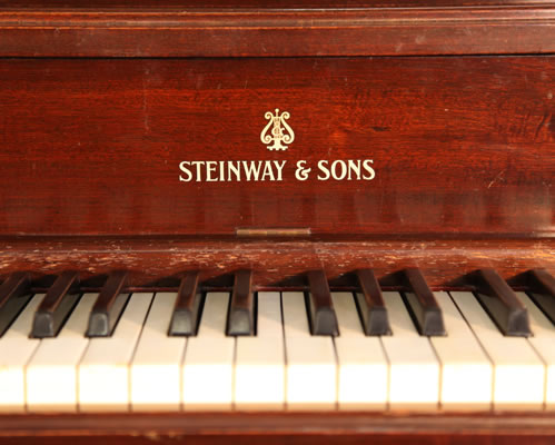Steinway manufacturers logo on fall