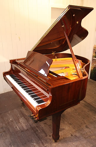 A brand new Steinhoven Model 160 grand piano with a mahogany case and polyester finish