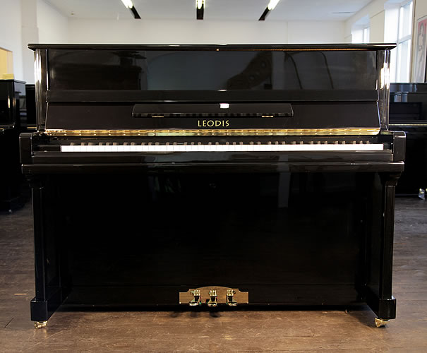 Brand New, Leodis 115 upright Piano for sale with a black case.