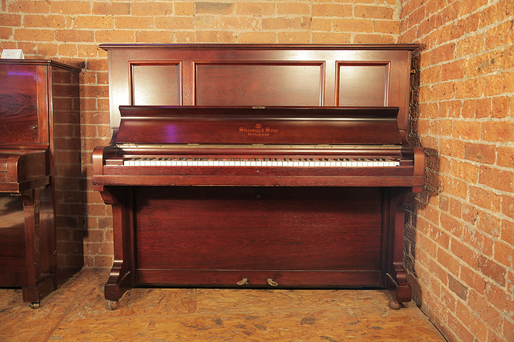 A 1906, Steinway Model K vertegrand upright piano with a rosewood case 