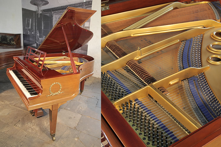 Bluthner Grand Piano For Sale with a Walnut Case and Ormolu Decoration