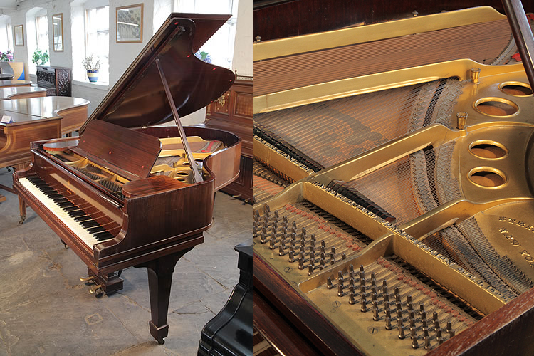 A 1913, Steinway Model O grand piano with a rosewood case and spade legs