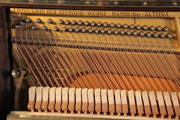 Steinway Model Z manufacturers stamp on frame Steinway Model Z upright Piano for sale.