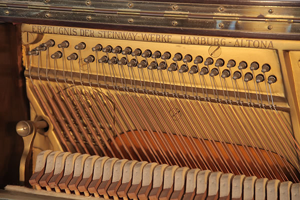 Steinway Model Z manufacturers stamp on frame Steinway Model Z upright Piano for sale.