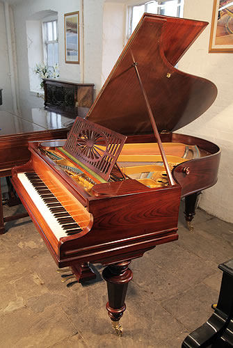 貝西斯坦（Bechstein）型號 A 三角鋼琴, 紅木外殼，圓形琴腿