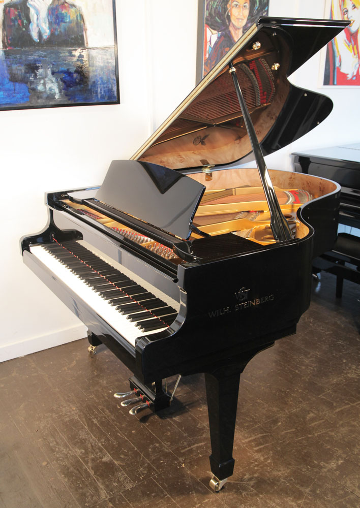 Steinberg WST166 grand piano for sale with a black case and carbon
