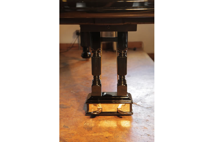 Steinway  two-pedal piano lyre with brass footplate