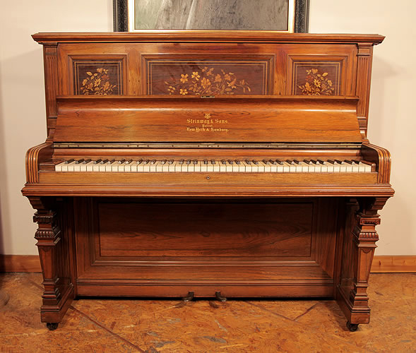 An 1891, Steinway Upright Piano For Sale with a Rosewood Case. 