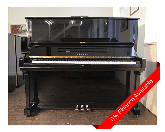 Yamaha U3 Upright piano for sale with a black case and polyester finish