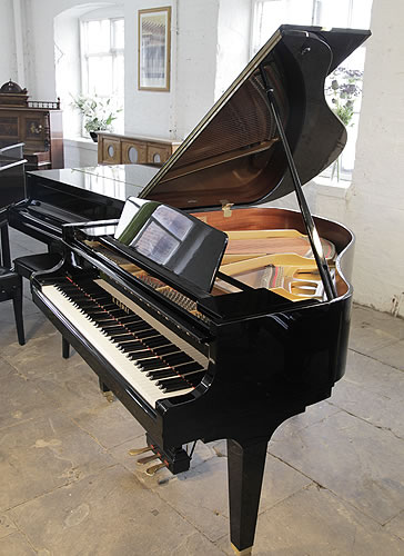 Kawai GM10 baby grand Piano for sale with a black case and polyester finish.