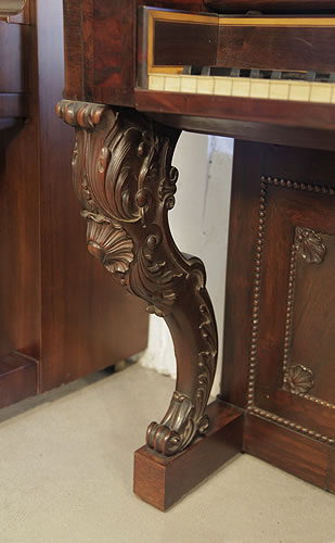 Pape cabriole legs with scroll feet, ornately carved with scrolling acanthus