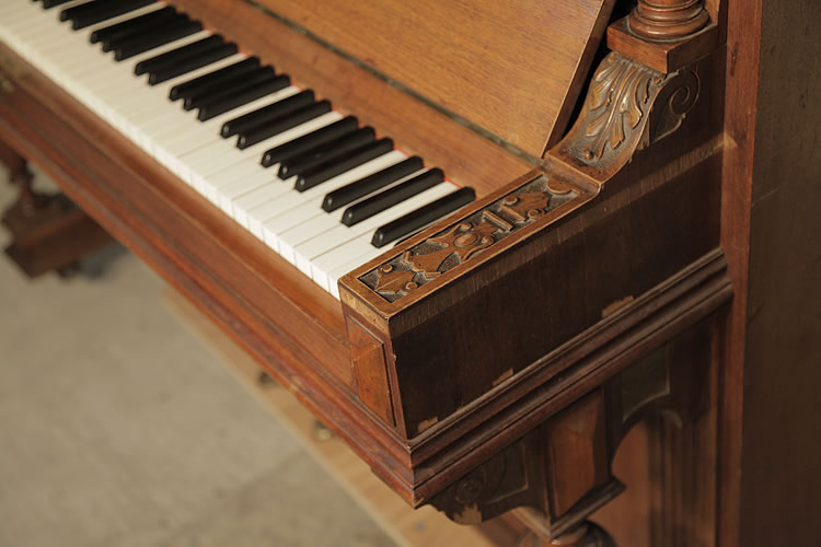 Steingraeber carved piano cheek detail