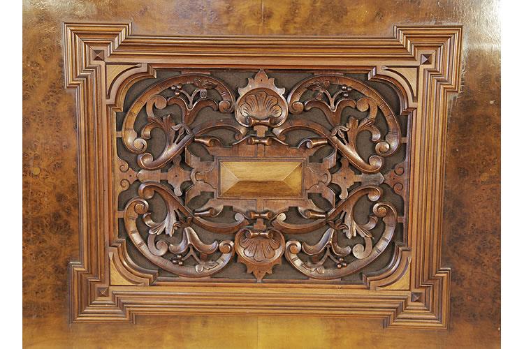 Steingraeber Neoclassical style, filigree panel with scrolling acanthus, shells and arabesques