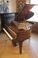 An unrestored, 1937, Steinway Model S baby grand piano for sale with a mahogany case and spade legs