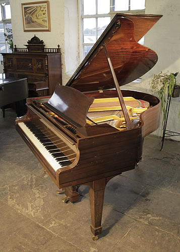A  1938, Steinway Model S Baby Grand piano for sale with a mahogany case and spade legs