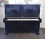 Piano for sale.  A 1988, Yamaha UX-3 upright piano with a black case and polyester finish
