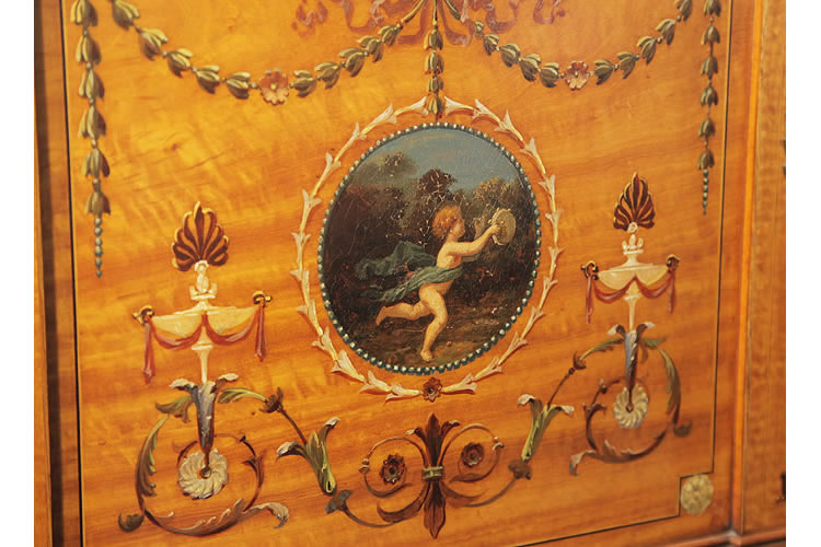 Steinway hand-painted Berainesque decoration