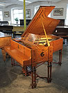 Piano for sale.  A 1908, Steinway with a satinwood case, hand-painted with Berainesque decoration  Cabinet designed and made by the renowned Waring and Gillow.