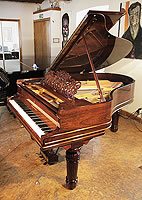 A 1900, Steinway Model A grand piano for sale with an exquisite, rosewood case, filgree music desk and fluted, barrel legs