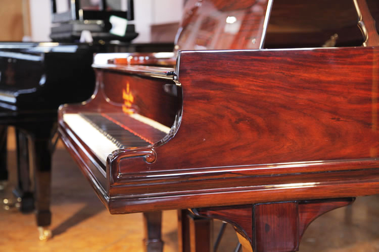 Steinway  model O piano cheek detail. We are looking for Steinway pianos any age or condition.