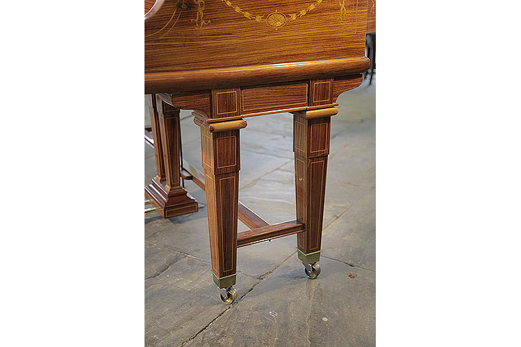 Bechstein gate piano leg inlaid with stringing accents