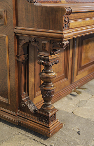 German piano ornately, carved cup and cover legs