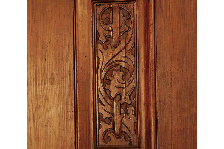 Mayer front panel carved with stylised foliage detail 