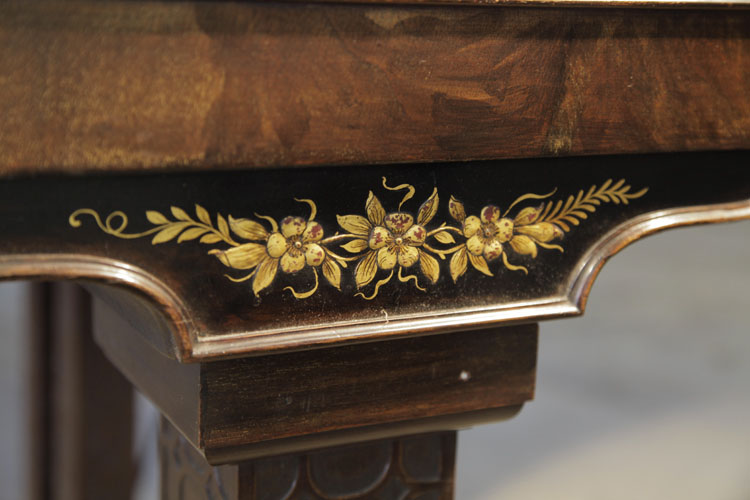 Schiedmayer floral gilt decoration on piano leg pediment