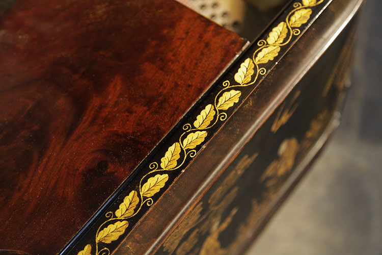 Schiedmayer gilt leaf border decoration  around the piano lid 