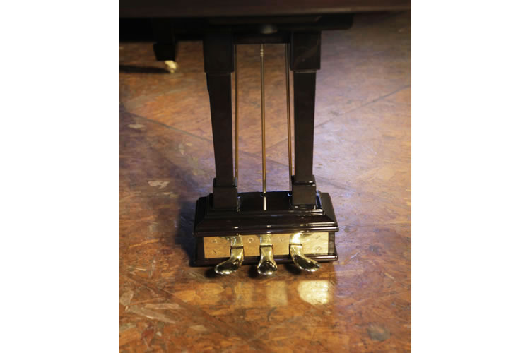 Steinway three-pedal piano lyre with brass footplate