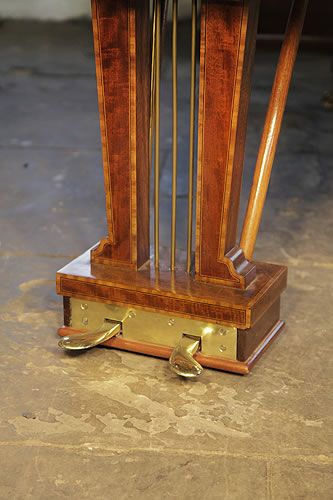 Steinway  Model O  two-pedal piano lyre with brass footplate. We are looking for Steinway pianos any age or condition.
